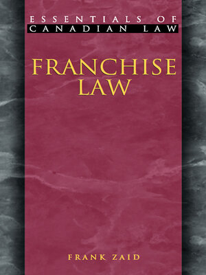 cover image of Franchise Law
